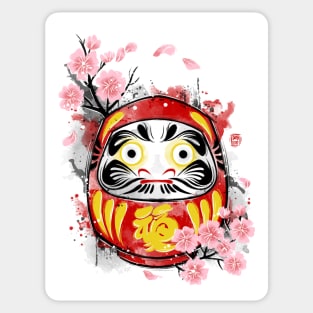 Sakura Daruma Sticker